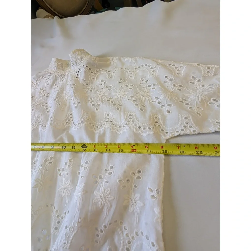 All Saints Women's S 'Anais' Eyelet Blouse In Chalk White